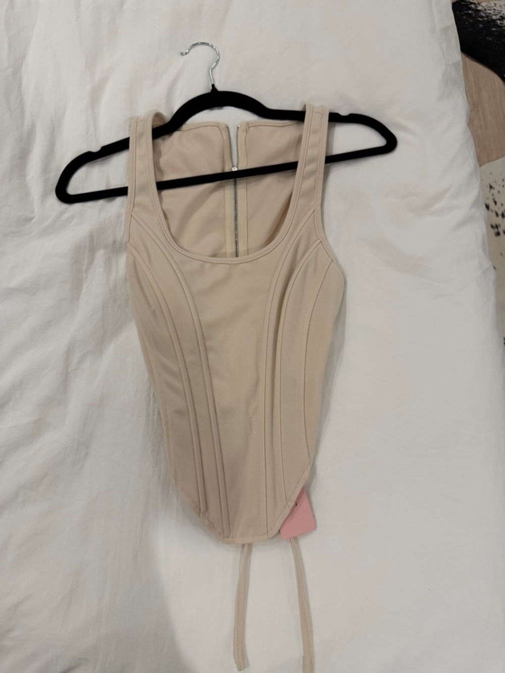 Zipper Tie Up corset waist